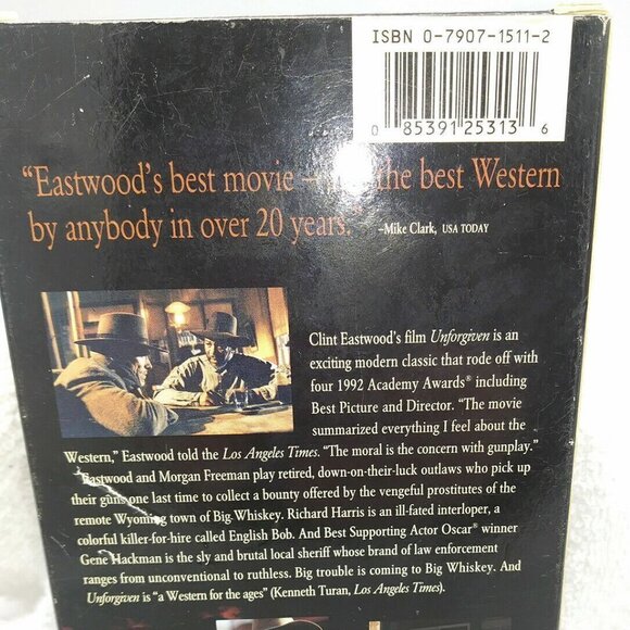 Unforgiven VHS 1992 - Clint Eastwood Hackman Morgan Freeman Revisionist Western - Picture 6 of 9